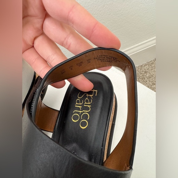 Franco Sarto Chiara Platform Black and white Sandals Size 9 - Picture 9 of 9